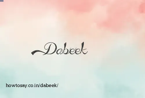 Dabeek
