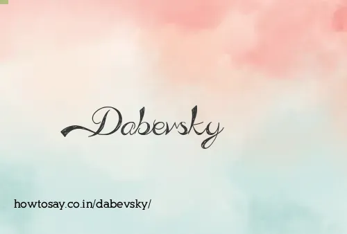 Dabevsky
