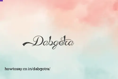 Dabgotra