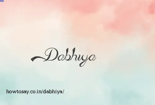 Dabhiya