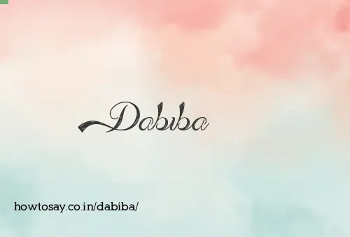Dabiba