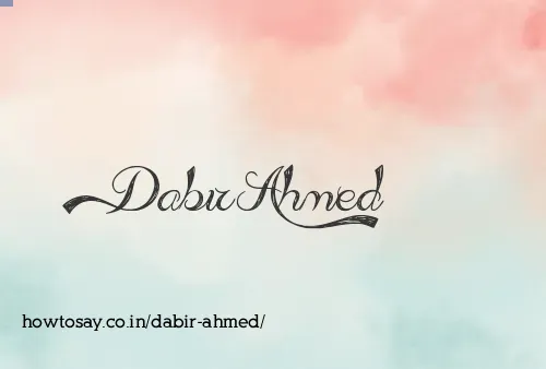 Dabir Ahmed