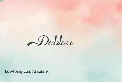 Dablan