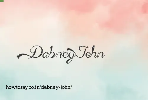 Dabney John