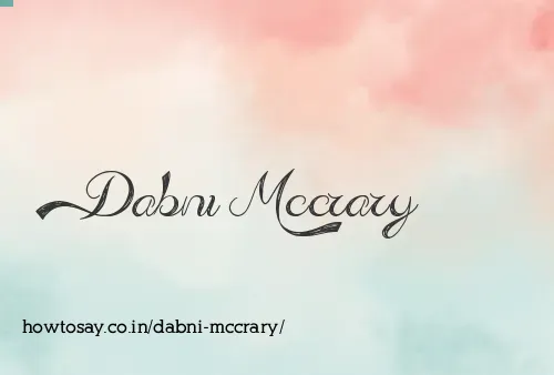 Dabni Mccrary