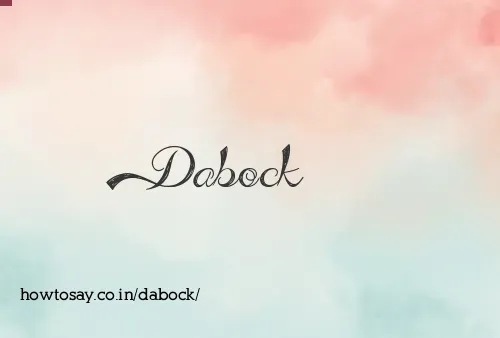 Dabock