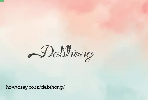 Dabthong