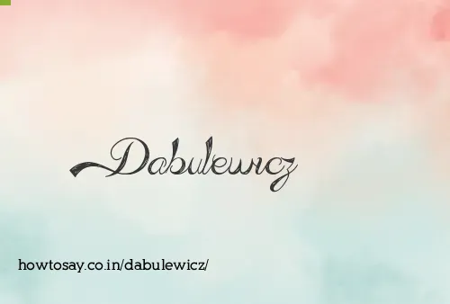 Dabulewicz