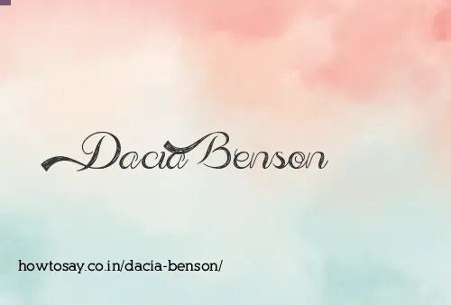 Dacia Benson