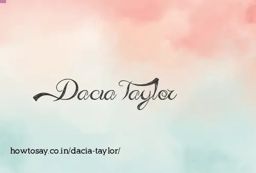 Dacia Taylor