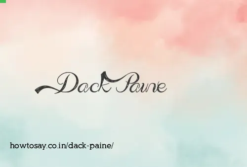 Dack Paine