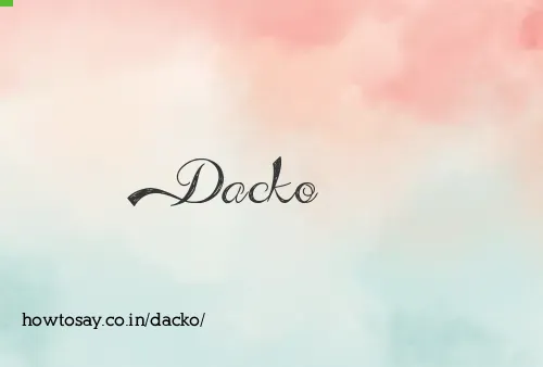 Dacko