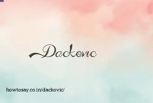 Dackovic