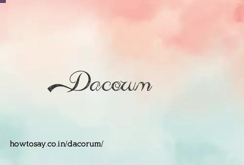 Dacorum
