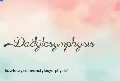Dactylosymphysis