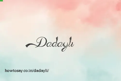 Dadayli