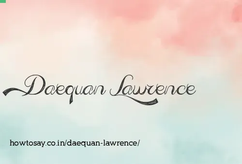 Daequan Lawrence