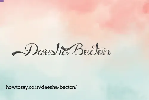 Daesha Becton