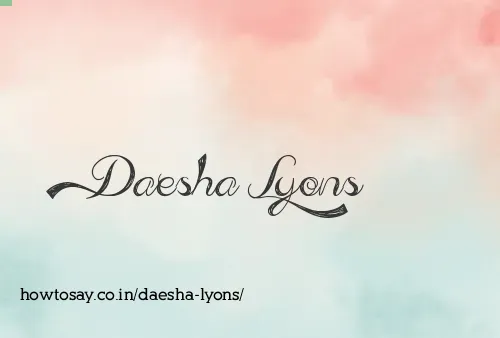 Daesha Lyons