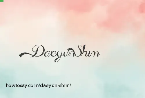 Daeyun Shim
