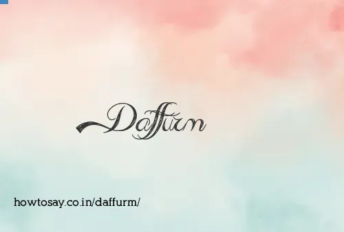 Daffurm