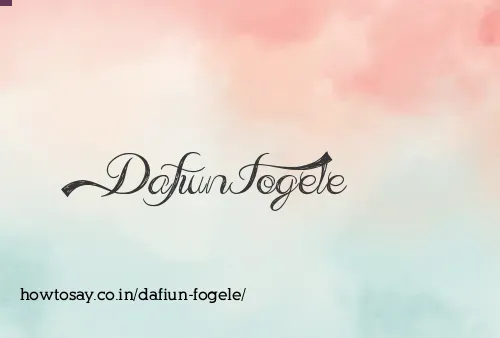 Dafiun Fogele