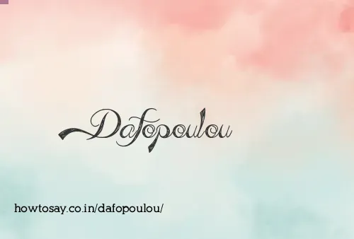 Dafopoulou