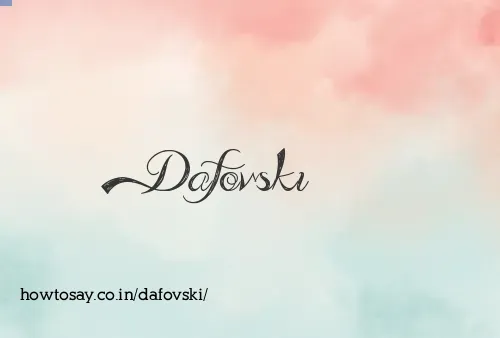 Dafovski