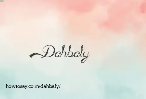 Dahbaly