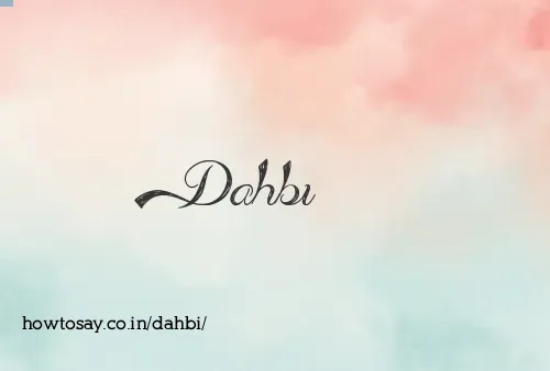 Dahbi