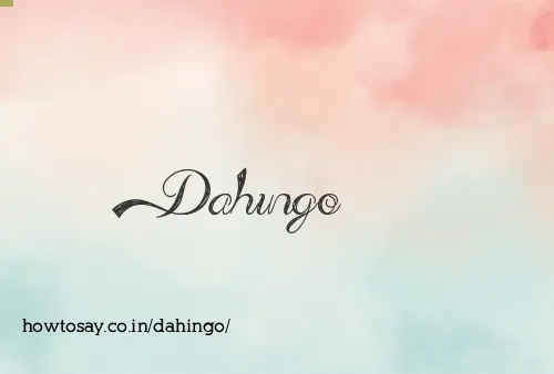 Dahingo
