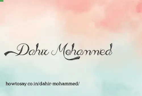 Dahir Mohammed