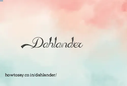 Dahlander