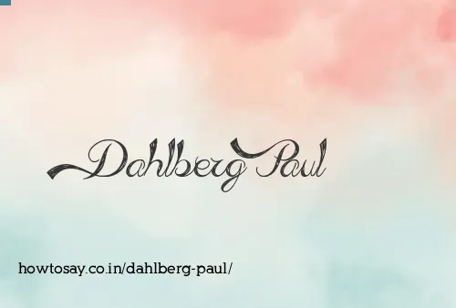 Dahlberg Paul