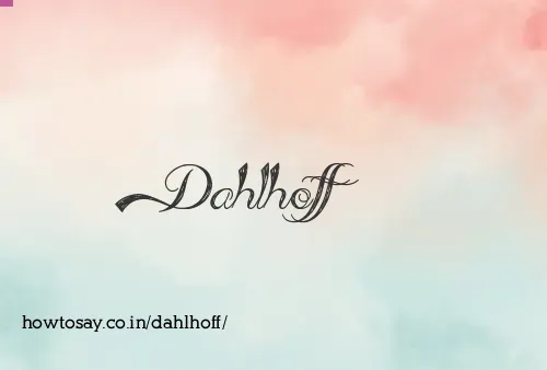 Dahlhoff