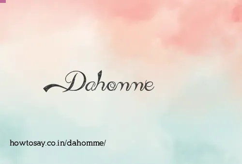 Dahomme