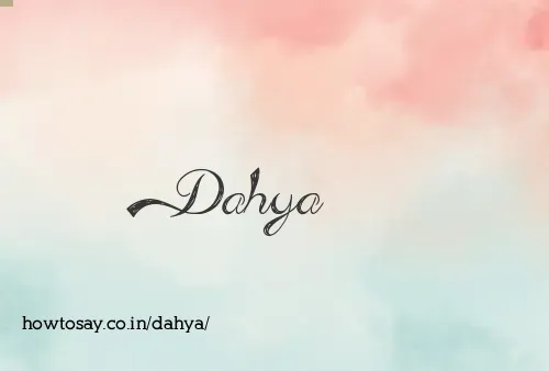 Dahya