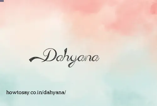 Dahyana