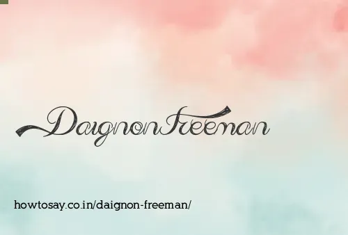 Daignon Freeman