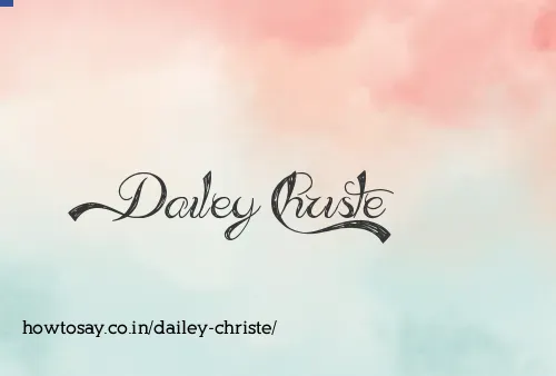 Dailey Christe