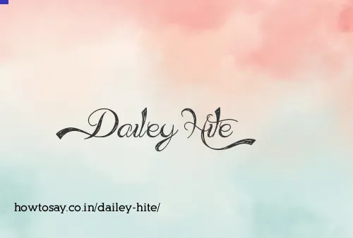 Dailey Hite