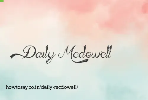 Daily Mcdowell