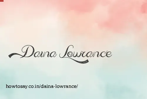 Daina Lowrance
