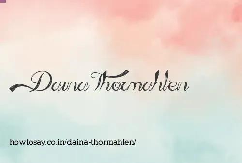 Daina Thormahlen