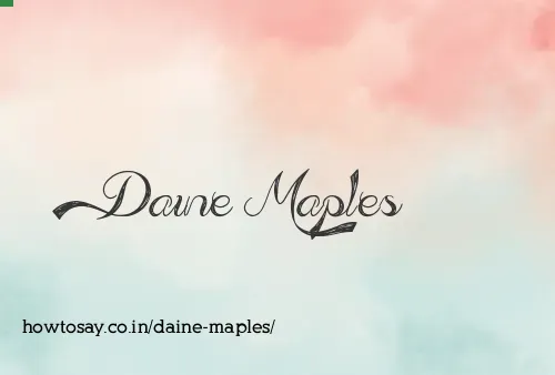 Daine Maples
