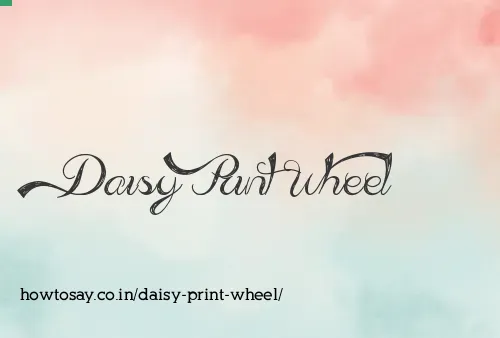 Daisy Print Wheel