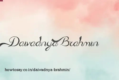 Daivadnya Brahmin