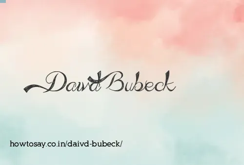 Daivd Bubeck
