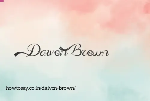 Daivon Brown