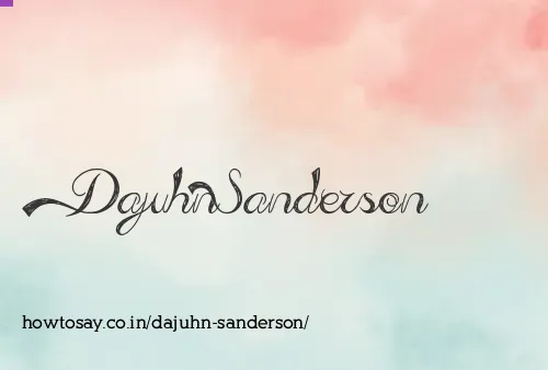 Dajuhn Sanderson
